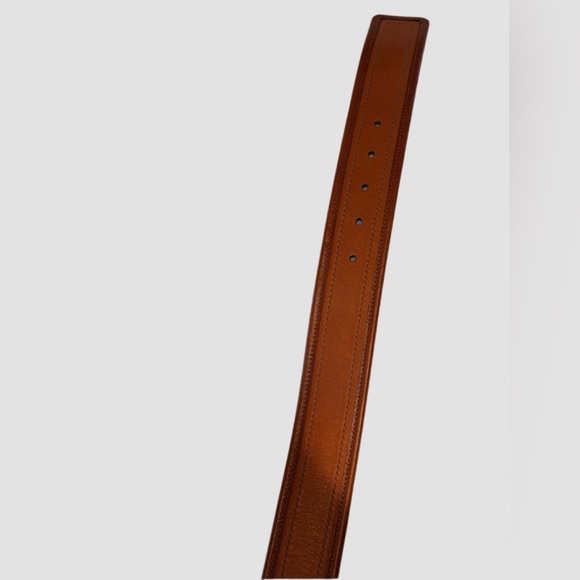 NWOT Vintage Coach Horse and Carriage brown leather buckle belt- LG - Picture 3 of 5